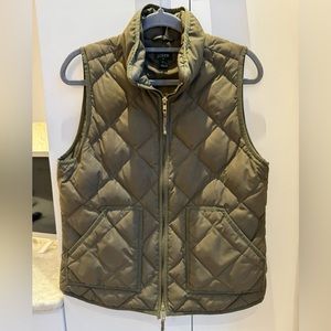 J. Crew Quilted Vest | Olive Green | Size M